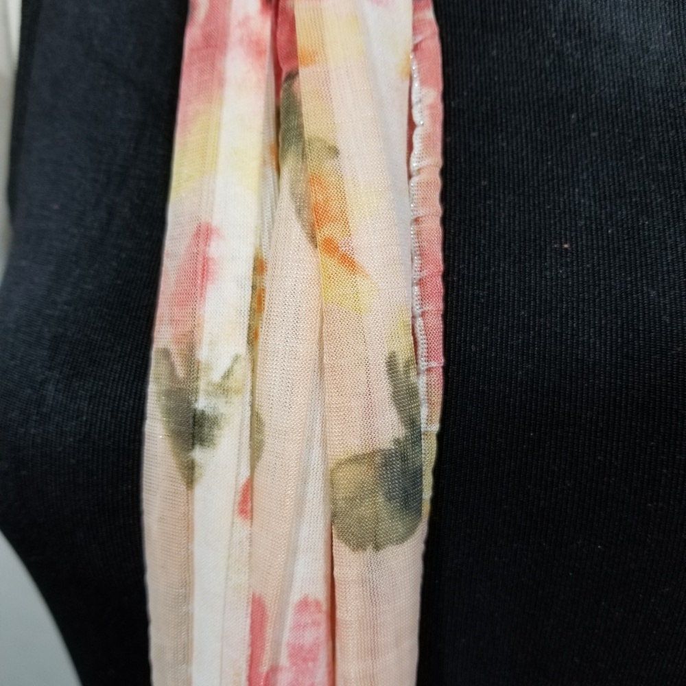 Orange Solid & Patterned Flutter Scarf Accessory - Picture 4 of 8